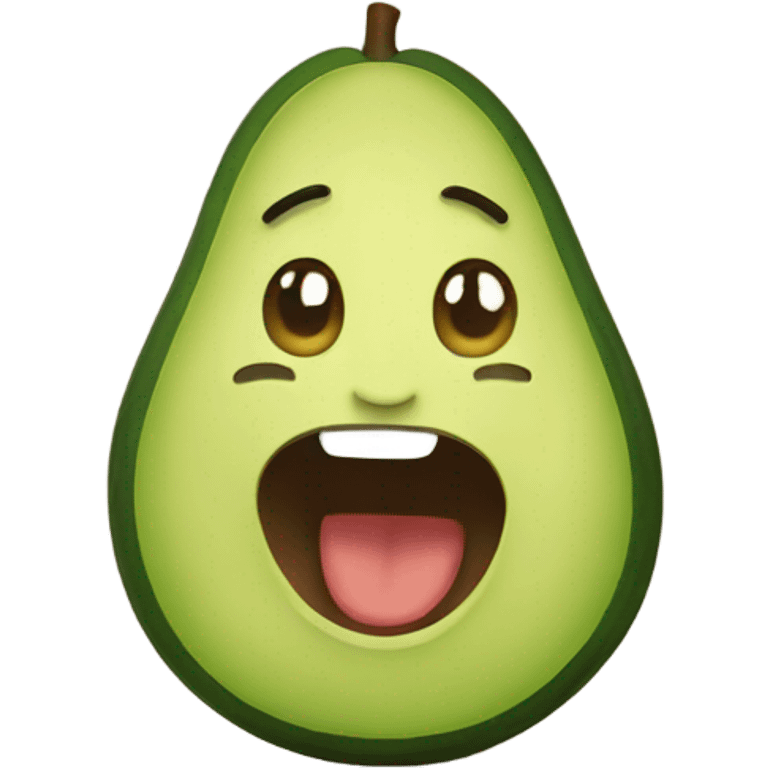 joyful avocado expression emoji