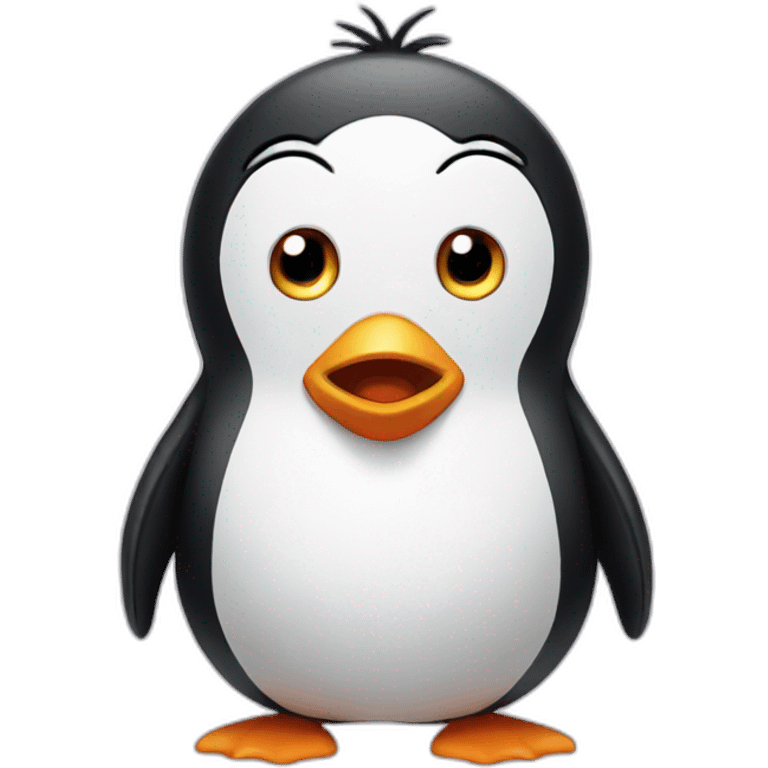 crazy penguin emoji