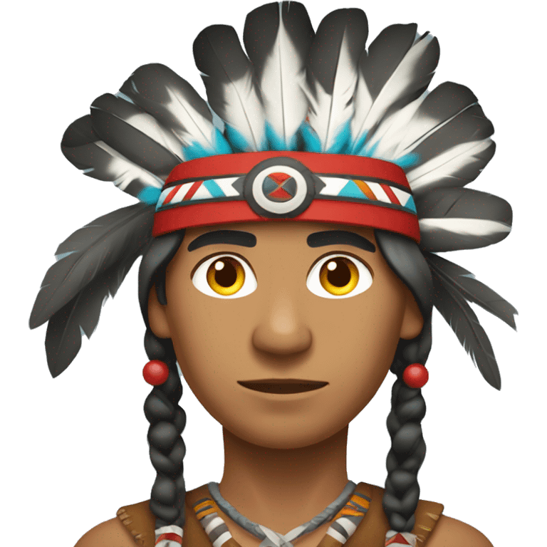 A Native American Indian warrior  emoji