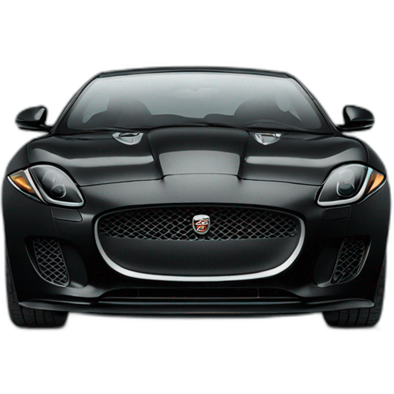 jaguar type F black car emoji