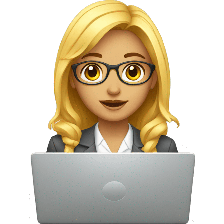 psychologist girl laptop emoji