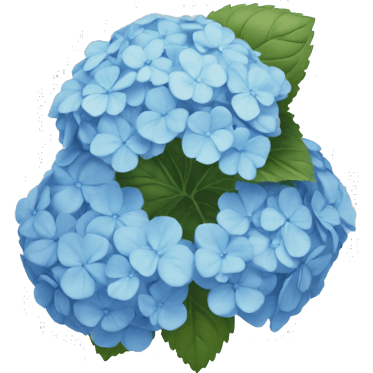 blue hydrangea emoji