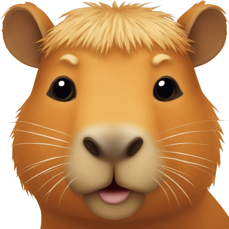 Capybara with orange emoji