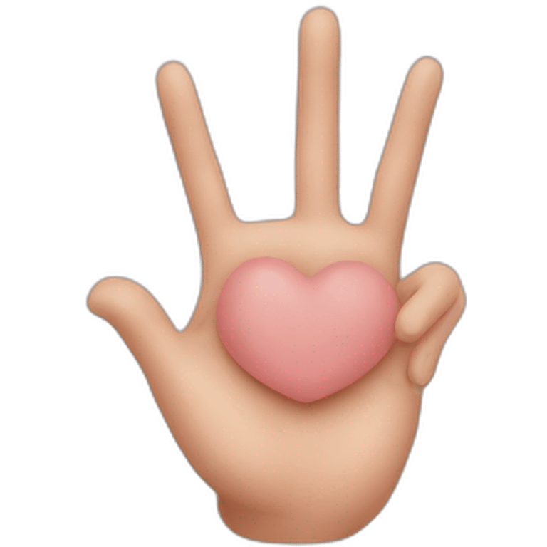 Hand Symbol mini heart emoji