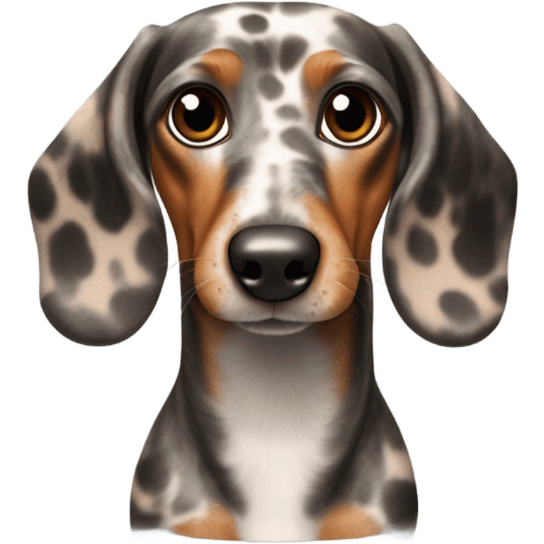 Dapple dachshund dog emoji