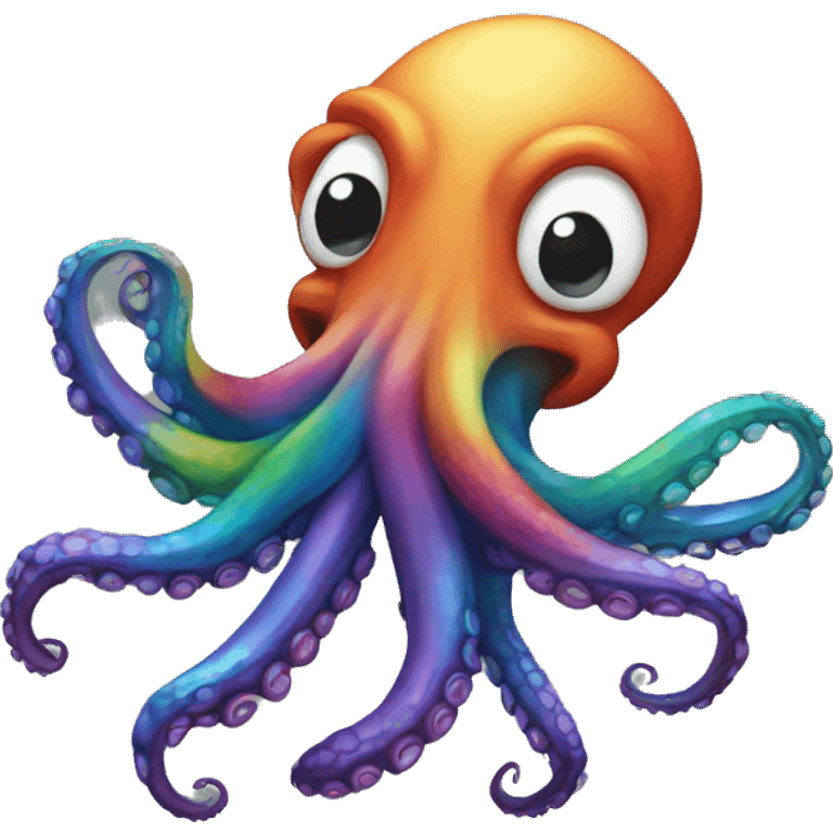 Rainbow octopus  emoji