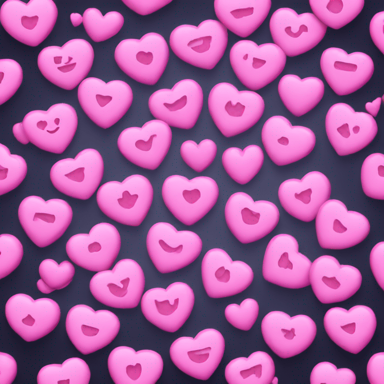 Pink emoji heart emoji