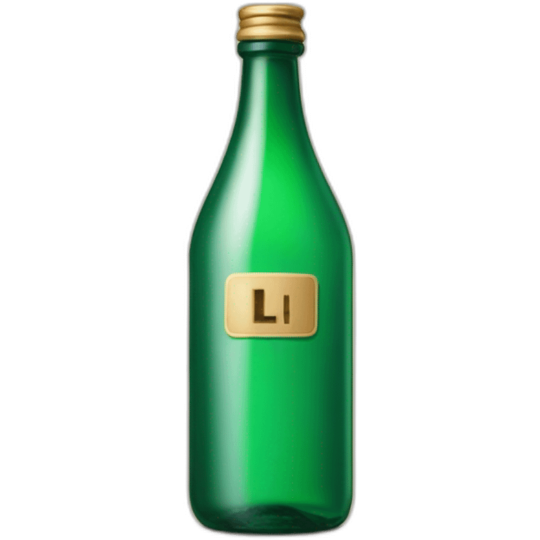 bottle of jaeger with an L and an E in it emoji