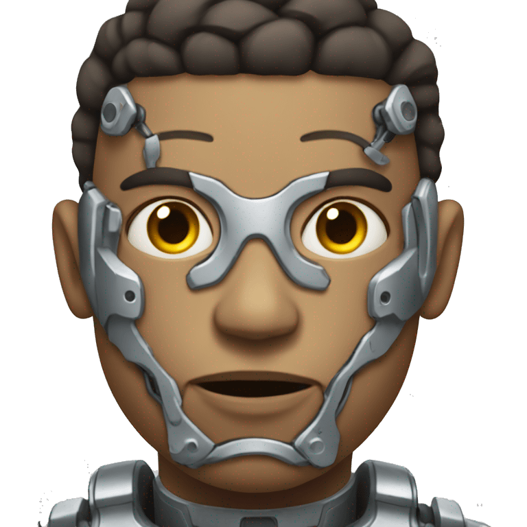 Cyborg with best mood to worst moods emoji