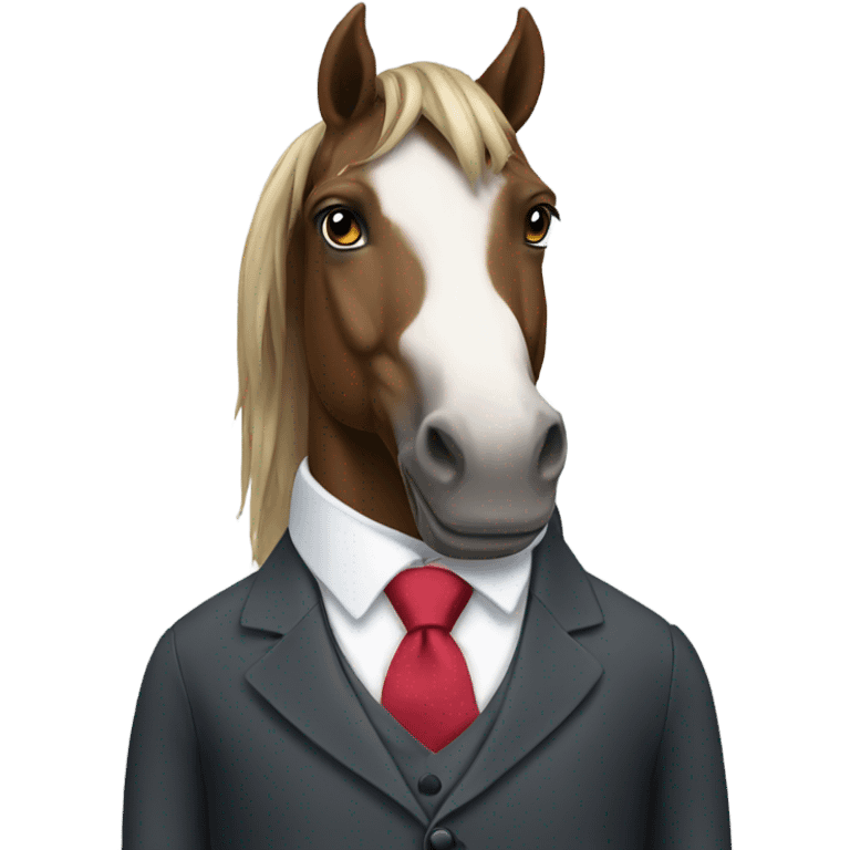 Horse with tie emoji