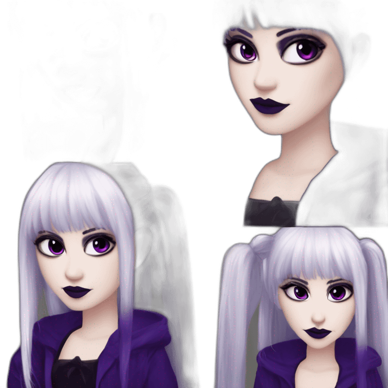 Elissabat-with-bangs-long-hair-dark-purple-and-black-vampire-goth-makeup-pinkeyes-romanticgothcloses- emoji