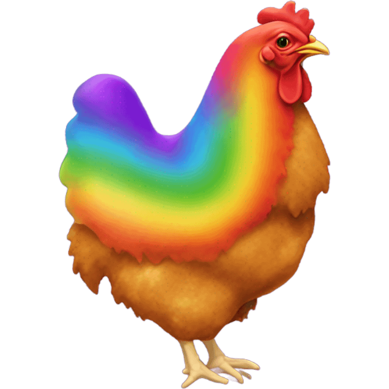 Rainbow chicken nugget emoji