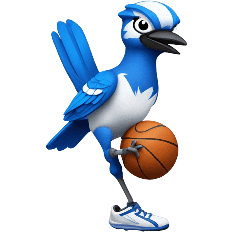 Bluejay playing basketball emoji