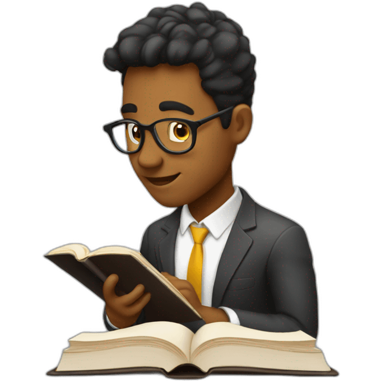 entrepreneur reading a book emoji