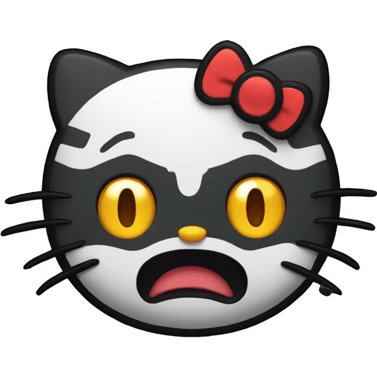 Hello kitty mad emoji