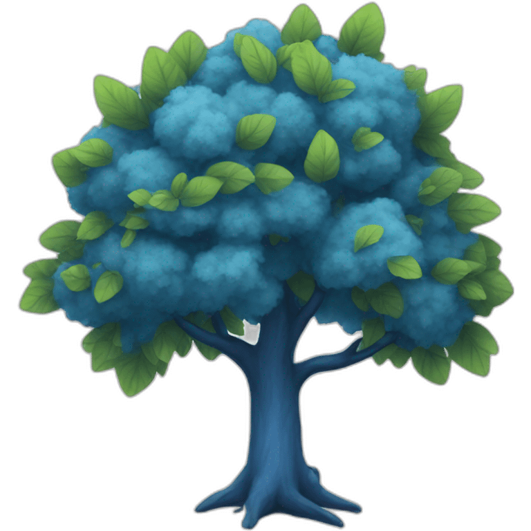 blue tree and checklist emoji