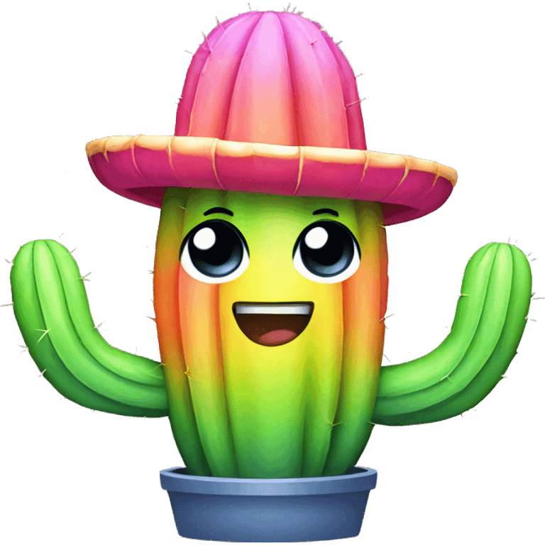 Rainbow cactus  emoji