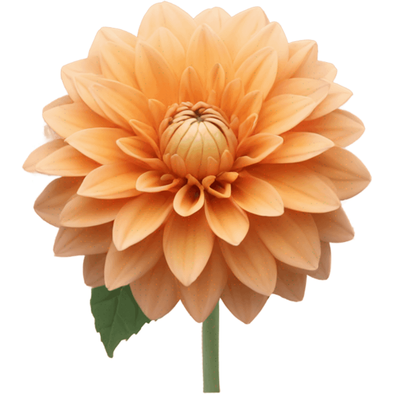 Dahlia flower in pastel orange color emoji