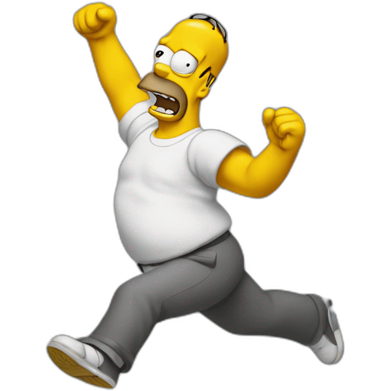 Homer if he do a back flip emoji