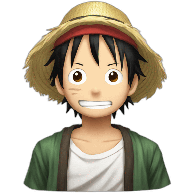 Luffy avec un bandeau de konoah emoji