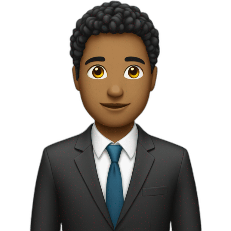 student in a suit emoji