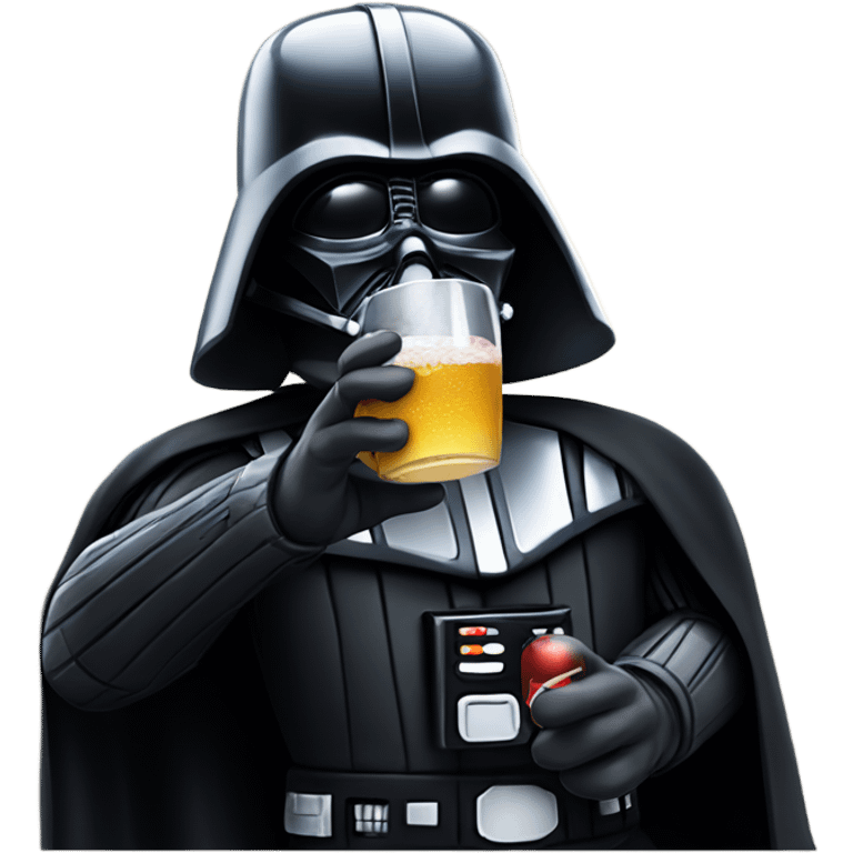 Darth vader drinking emoji