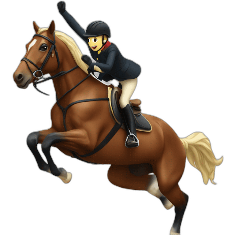 Horse rider jumping emoji