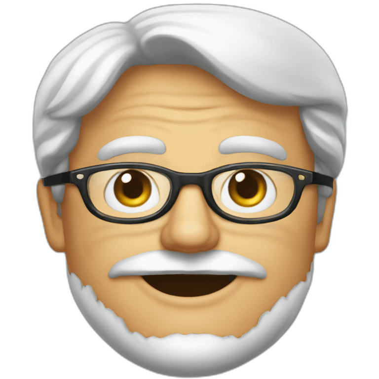 Mark rutte with round glasses emoji