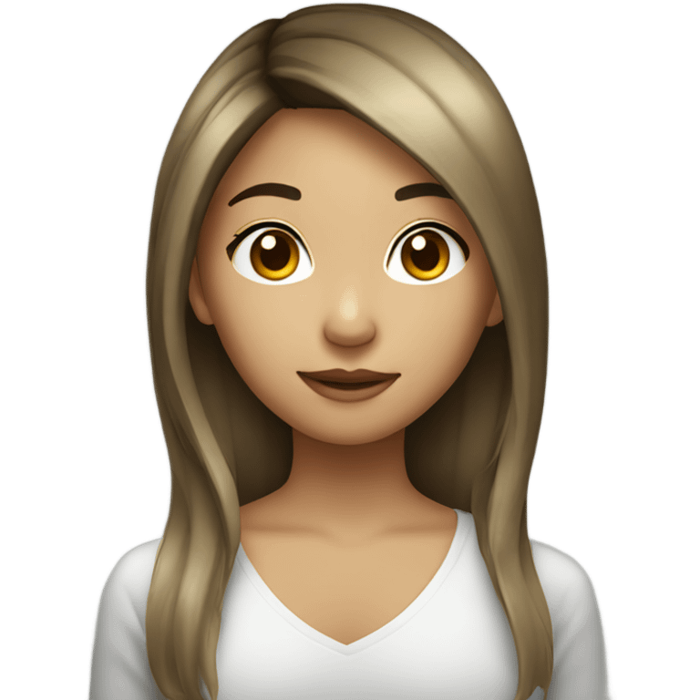 asian girl with highlights emoji