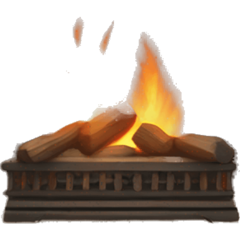 cottage fireplace in christmas time emoji