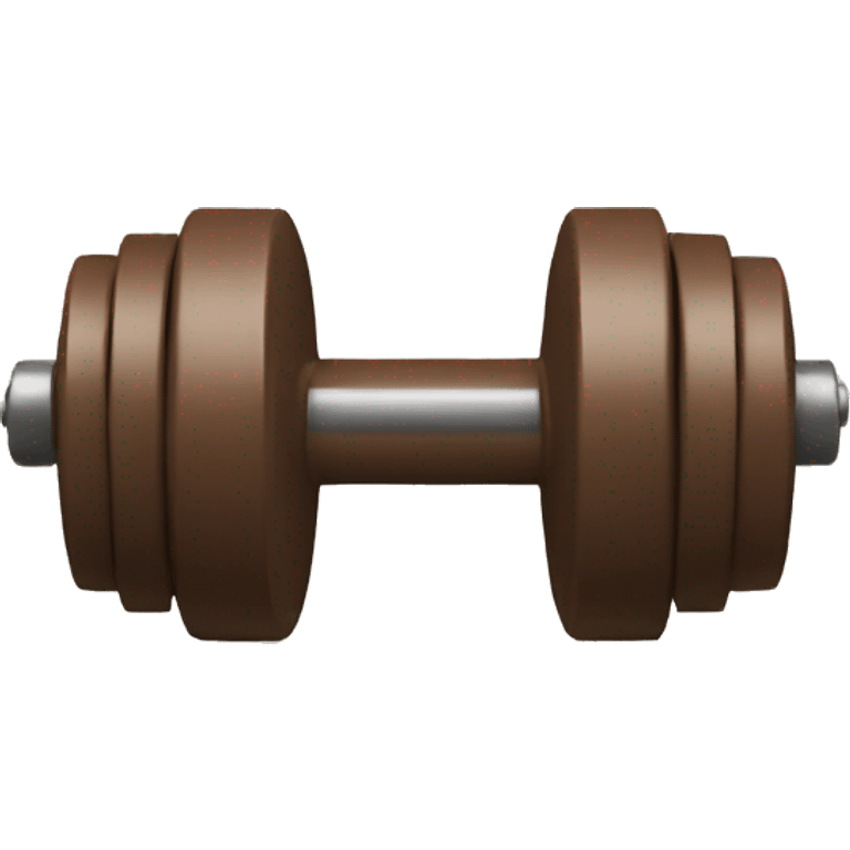 Brown dumbbell emoji