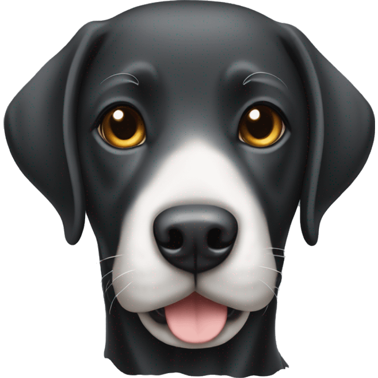 Black Labrador with white muzzle  emoji