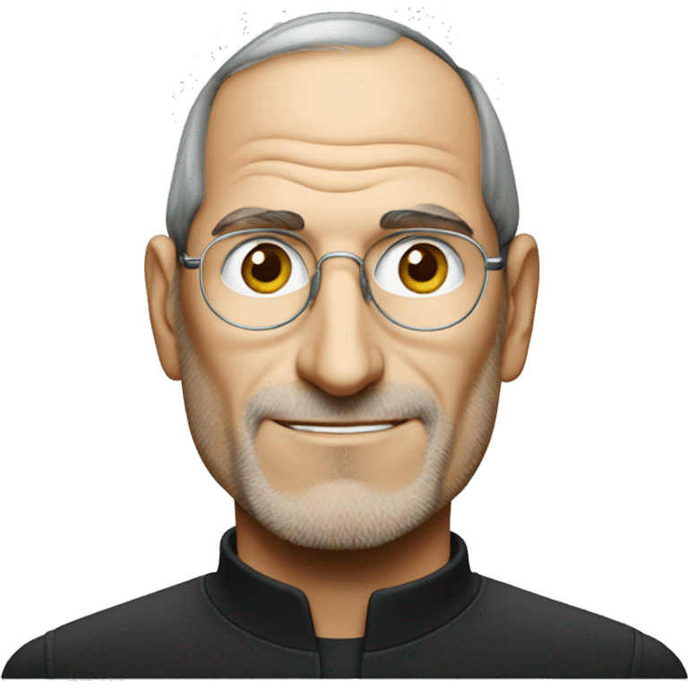 steve jobs with apple emoji