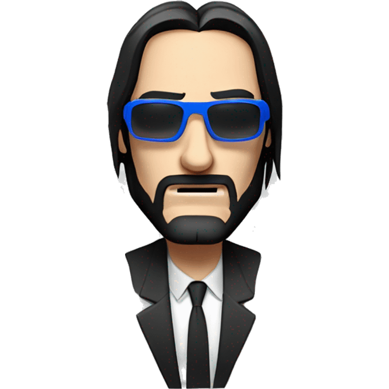 John Wick wearing 3D glasses emoji