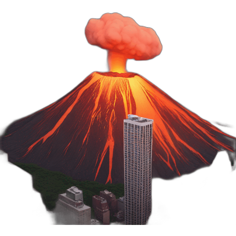 A volcano hits NYC emoji