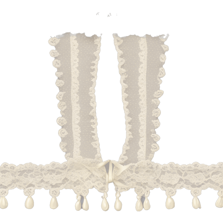 Cream lace garter emoji