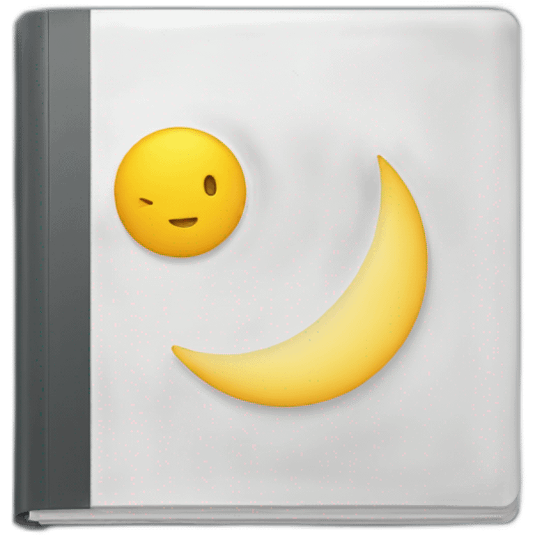 Binder with moon on cover  emoji