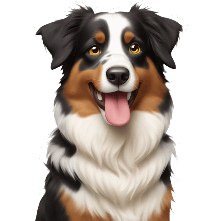 australian shepherd eating icecream emoji