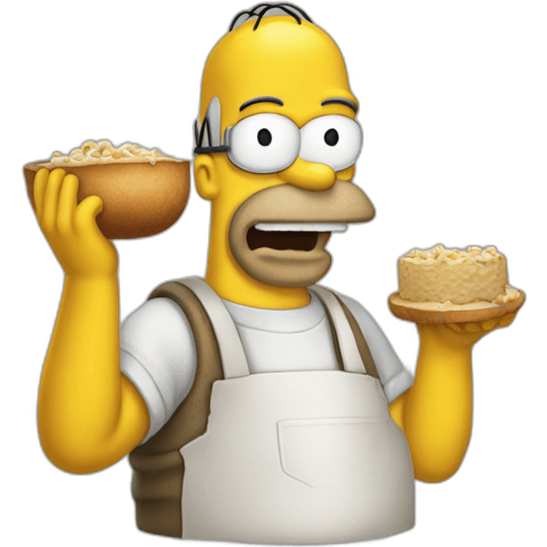 Homer qui mange des champignons  emoji