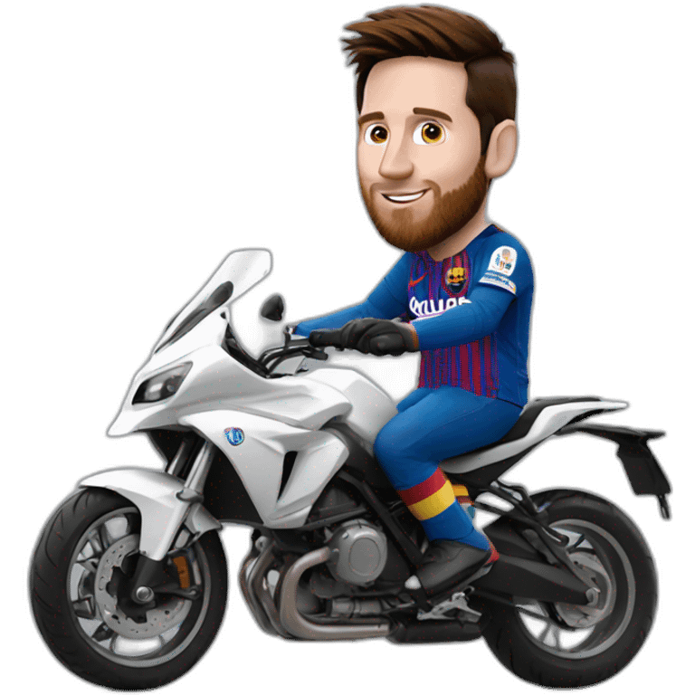 Messi sur moto emoji