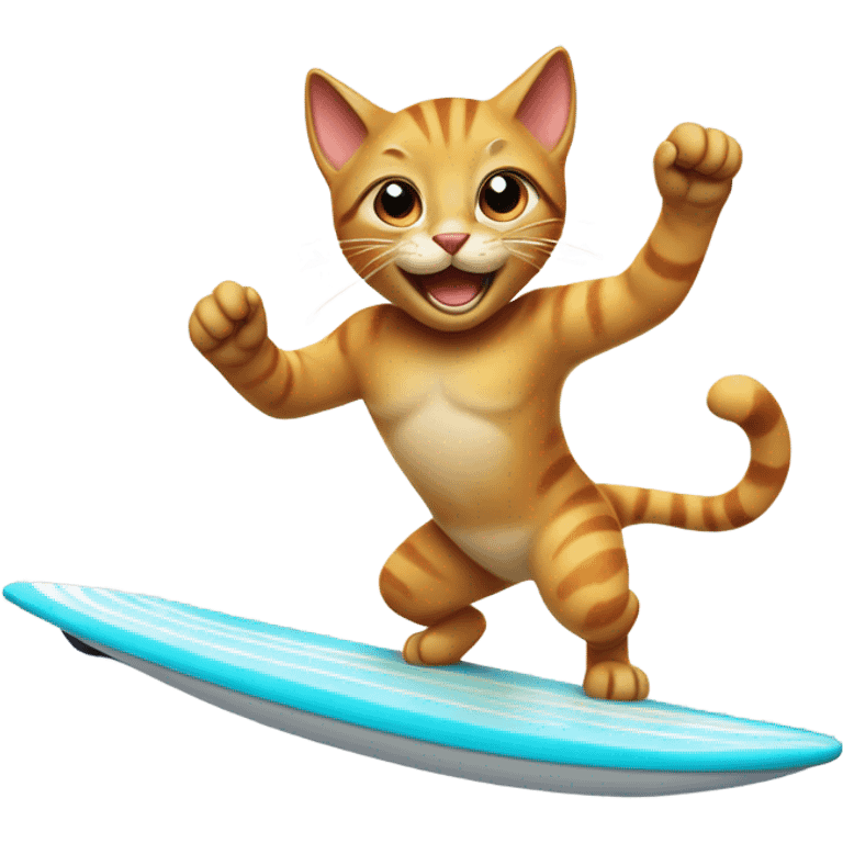 Cat play surf emoji