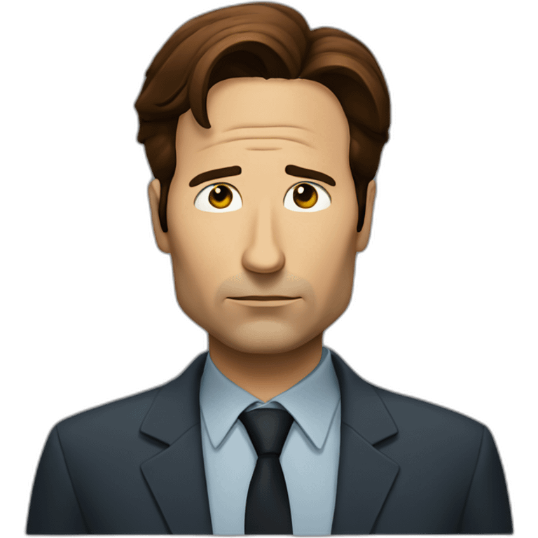 Mulder thinking emoji