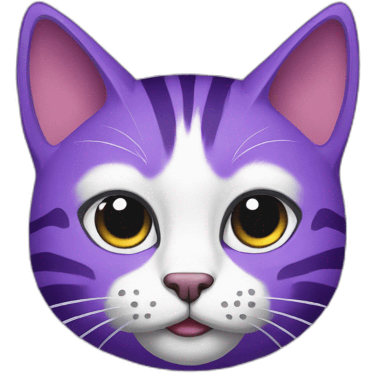 Purple cat twitch streamer emoji