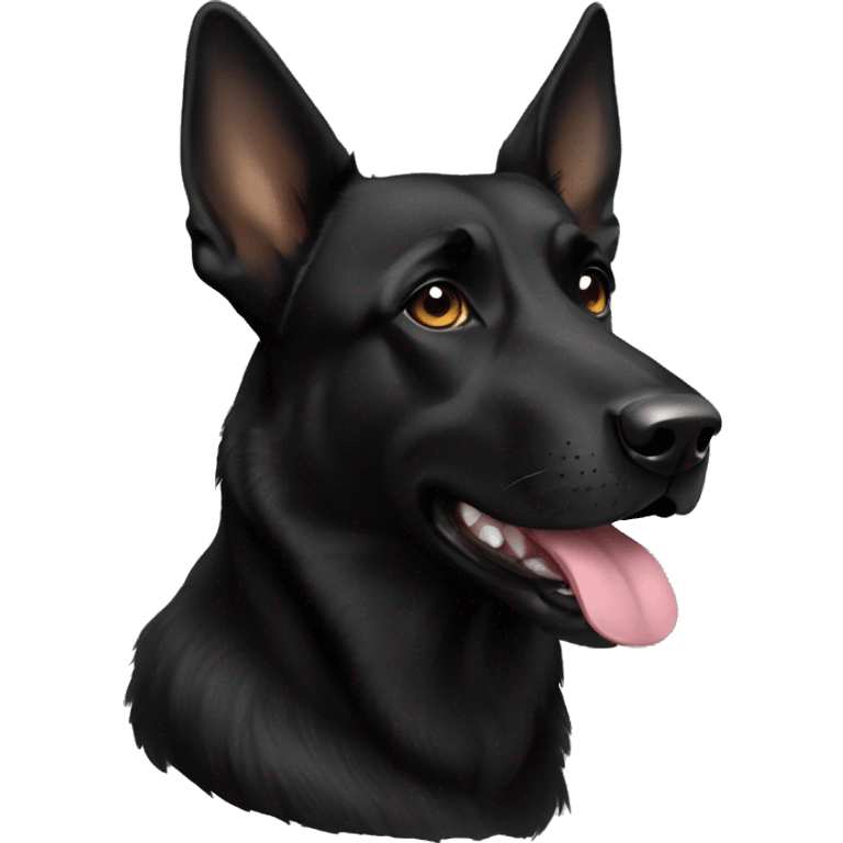 Black German shepheard  emoji