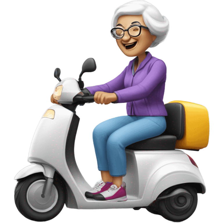 grandma racing mobility scooters  emoji