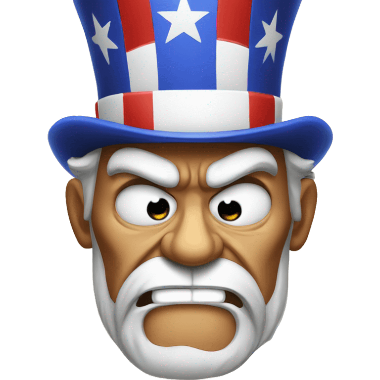 uncle sam very angry emoji