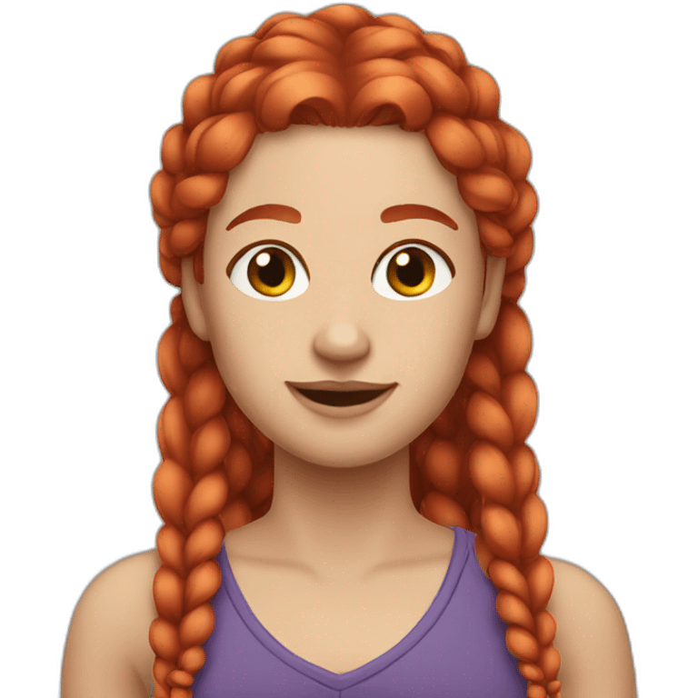 red hair braids emoji