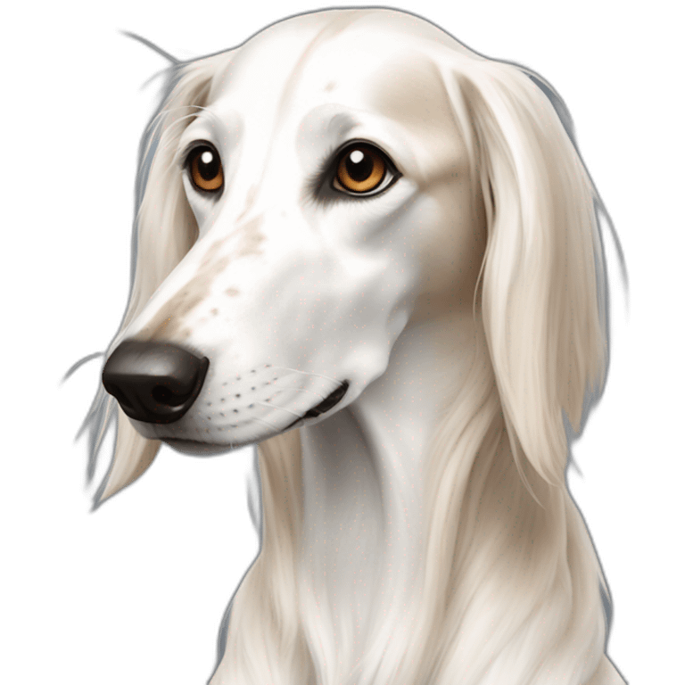 sprint white Saluki emoji