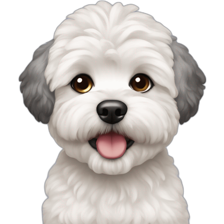 Maltipoo, one black ear emoji