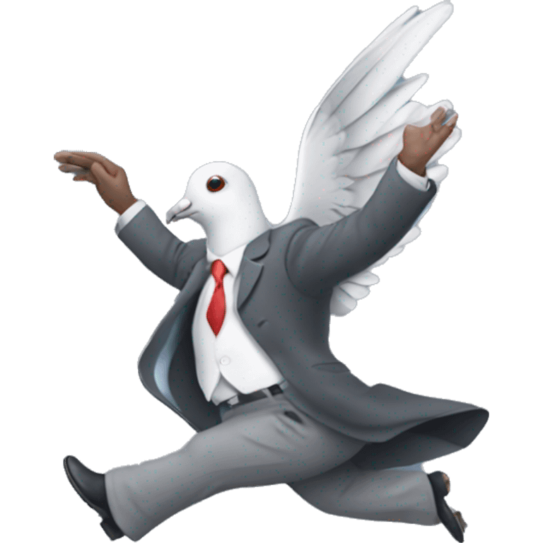 pigeon business man levitating emoji